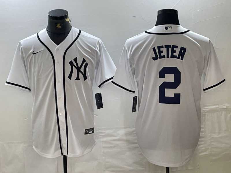 Men's New York Yankees #2 Derek Jeter White Fashion Cool Base Jersey,We sell and wholesale Men's New York Yankees #2 Derek Jeter White Fashion Cool Base Jersey on line form chian!